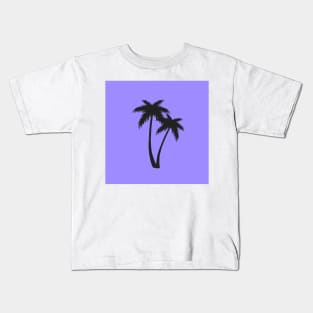 Purple palm trees Kids T-Shirt